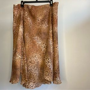 VINTAGE cheetah midi skirt